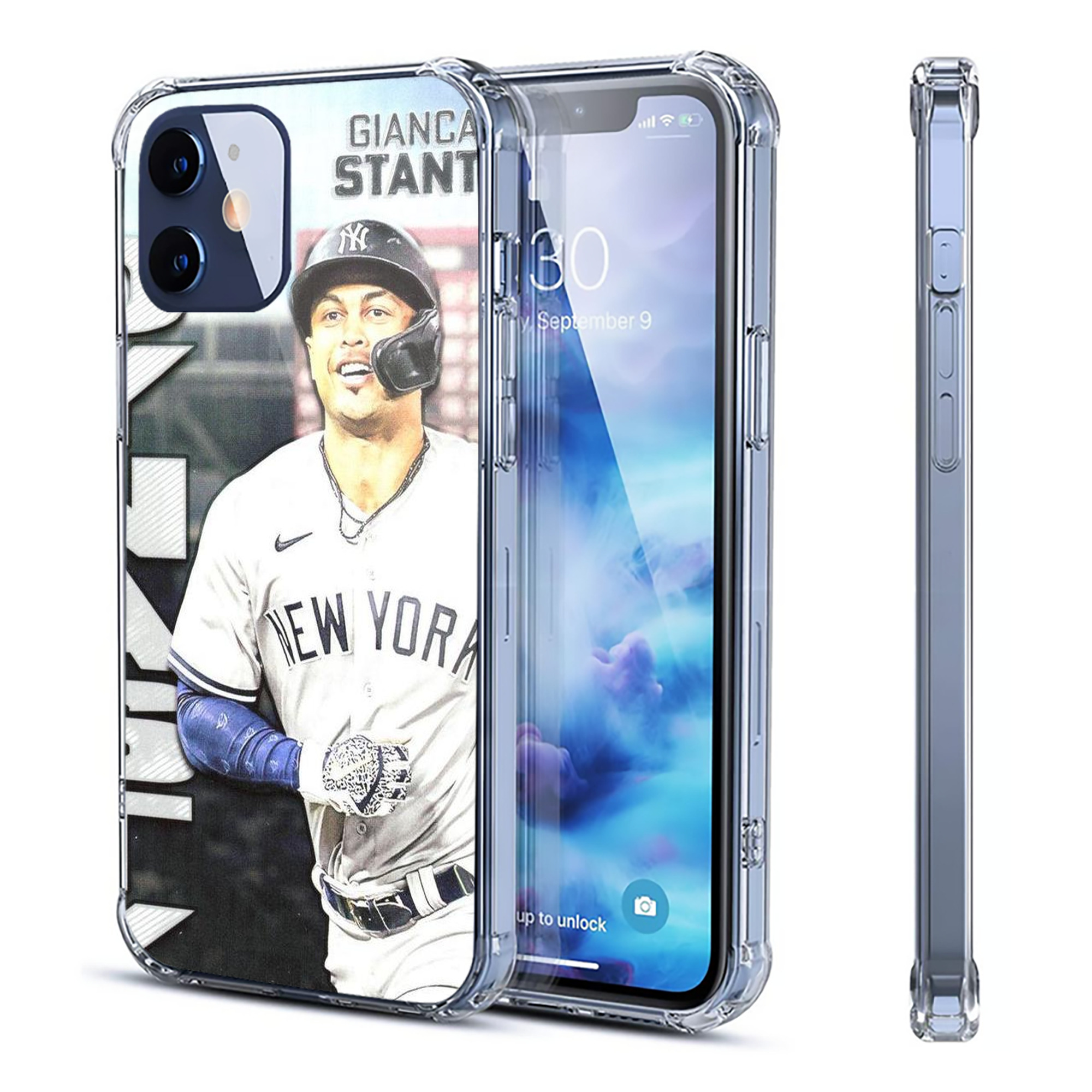 Giancarlo Stanton 21 Clear IPhone 12 Case – Soft TPU With UV Print – Enhanced Drop Protection, Precise Fit, Anti-Fingerprint, Customizable Design, Scratch-Resistant, Yellow-Resistant